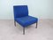 Vintage Blue Fabric Armchair 9