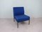 Vintage Blue Fabric Armchair 4