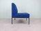 Vintage Blue Fabric Armchair 8