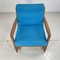 Teak Rocking Chair with Blue Upholstery by France & Son for Cado, Denmark, 1960s, Image 3