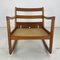 Teak Rocking Chair with Blue Upholstery by France & Son for Cado, Denmark, 1960s 9
