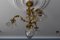 French Louis XVI Style Bronze and Clear Cut Glass Four-Light Chandelier, 1920s 8