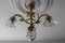 French Louis XVI Style Bronze and Clear Cut Glass Four-Light Chandelier, 1920s 5