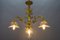 French Louis XVI Style Bronze and Clear Cut Glass Four-Light Chandelier, 1920s 13