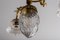 Lámpara de araña francesa estilo Luis XVI de bronce y vidrio claro, años 20, Imagen 6