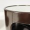 Modern Italian Round Coffee Tables in Dark Brown Wood and Mirror, 1980s, Set of 2 11