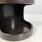 Modern Italian Round Coffee Tables in Dark Brown Wood and Mirror, 1980s, Set of 2 13