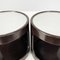 Modern Italian Round Coffee Tables in Dark Brown Wood and Mirror, 1980s, Set of 2 6