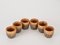 Bar Set in Carved Wood and Brass by Aldo Tura for Macabo, Italy, 1950s, Set of 8 7