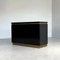 Credenza piccola laccata nera di JC Mahey, Francia, Immagine 1