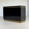 Credenza piccola laccata nera di JC Mahey, Francia, Immagine 2