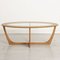 Mid-Century Glass Topped Oval Walnut Coffee Table, 1960s, Image 1