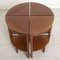 Art Deco Nesting Tables in Walnut with Karelian Birch Top, 1930, Set of 4, Image 7