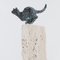 Cat About to Jump Sculpture by Helle Rask Crawford 3