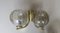 Brass & Glass Double Wall Lights, 1970s, Set of 2 11