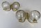Brass & Glass Double Wall Lights, 1970s, Set of 2 10