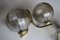 Brass & Glass Double Wall Lights, 1970s, Set of 2 3