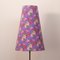 Tall Vintage Floor Lamp with Handmade Purple Floral Decoration Shade, Italy 4