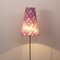 Grand Lampadaire Vintage avec Abat-Jour Floral Violet Fait Main, Italie 7