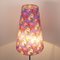 Hohe Vintage Stehlampe mit handgefertigtem lila Blumendekor, Italien 6