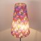 Tall Vintage Floor Lamp with Handmade Purple Floral Decoration Shade, Italy 6