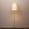 Hohe Vintage Stehlampe in Weiß mit handgefertigtem Lampenschirm in Weiß, Italien, 1990er 4