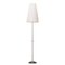 Hohe Vintage Stehlampe in Weiß mit handgefertigtem Lampenschirm in Weiß, Italien, 1990er 1