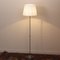 Vintage Chrome Coloured Floor Lamp with Handmade White Shade, Italy 6