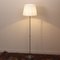 Vintage Chrome Coloured Floor Lamp with Handmade White Shade, Italy, Image 6