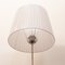Vintage Chrome Coloured Floor Lamp with Handmade White Shade, Italy 5