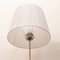 Vintage Chrome Coloured Floor Lamp with Handmade White Shade, Italy, Image 5