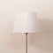 Vintage Chrome Coloured Floor Lamp with Handmade White Shade, Italy 7