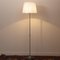 Vintage Chrome Coloured Floor Lamp with Handmade White Shade, Italy 4
