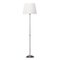 Vintage Chrome Coloured Floor Lamp with Handmade White Shade, Italy, Image 1