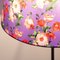 Vintage Chrome Floor Lamp with Handmade Purple Floral Decorated Shade, Italy 7