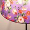 Vintage Chrome Floor Lamp with Handmade Purple Floral Decorated Shade, Italy, Image 7