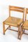 Mesa extensible y sillas de diseño racionalista de madera de olmo, Francia, años 70. Juego de 5, Imagen 17