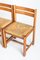 Mesa extensible y sillas de diseño racionalista de madera de olmo, Francia, años 70. Juego de 5, Imagen 18