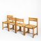 Extensible Table Assembly and Chairs of Rationalist Design in Elm Wood, France, 1970s, Set of 5 12