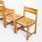 Extensible Table Assembly and Chairs of Rationalist Design in Elm Wood, France, 1970s, Set of 5 14