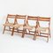 Vintage Rationalist Table Set and Folding Chairs in Pine Wood, Beech and Enea, France, 1970s, Set of 5, Image 11