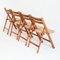 Vintage Rationalist Table Set and Folding Chairs in Pine Wood, Beech and Enea, France, 1970s, Set of 5, Image 6