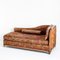 Sofá cama Meridienne vintage de madera de cerezo y tela de viscosa con colchón y dos cojines, Francia, años 40, Imagen 1