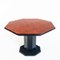 Achteckiger Esstisch mit Auszug aus lackiertem Holz und Fuß aus schwarzem Marmor, Roche Bobois zugeschrieben. Frankreich, 1980er 3