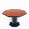 Octagonal Extendable Dining Table in Lacquered Wood with Black Marble Foot attributed to Roche Bobois, France, 1980s 3