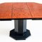 Octagonal Extendable Dining Table in Lacquered Wood with Black Marble Foot attributed to Roche Bobois, France, 1980s 9