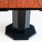 Octagonal Extendable Dining Table in Lacquered Wood with Black Marble Foot attributed to Roche Bobois, France, 1980s 12