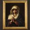 Artiste Italien, La Vierge Marie, 1680, Huile sur Toile, Encadrée 1