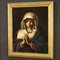 Artiste Italien, La Vierge Marie, 1680, Huile sur Toile, Encadrée 15