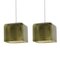 Mid-Century Scandinavian Glass Ceiling Lights ttributed to Carl Fagerlund for Orrefors, 1960s, Set of 2 1